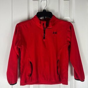 Underarmour Red Fleece Pullover Size 7